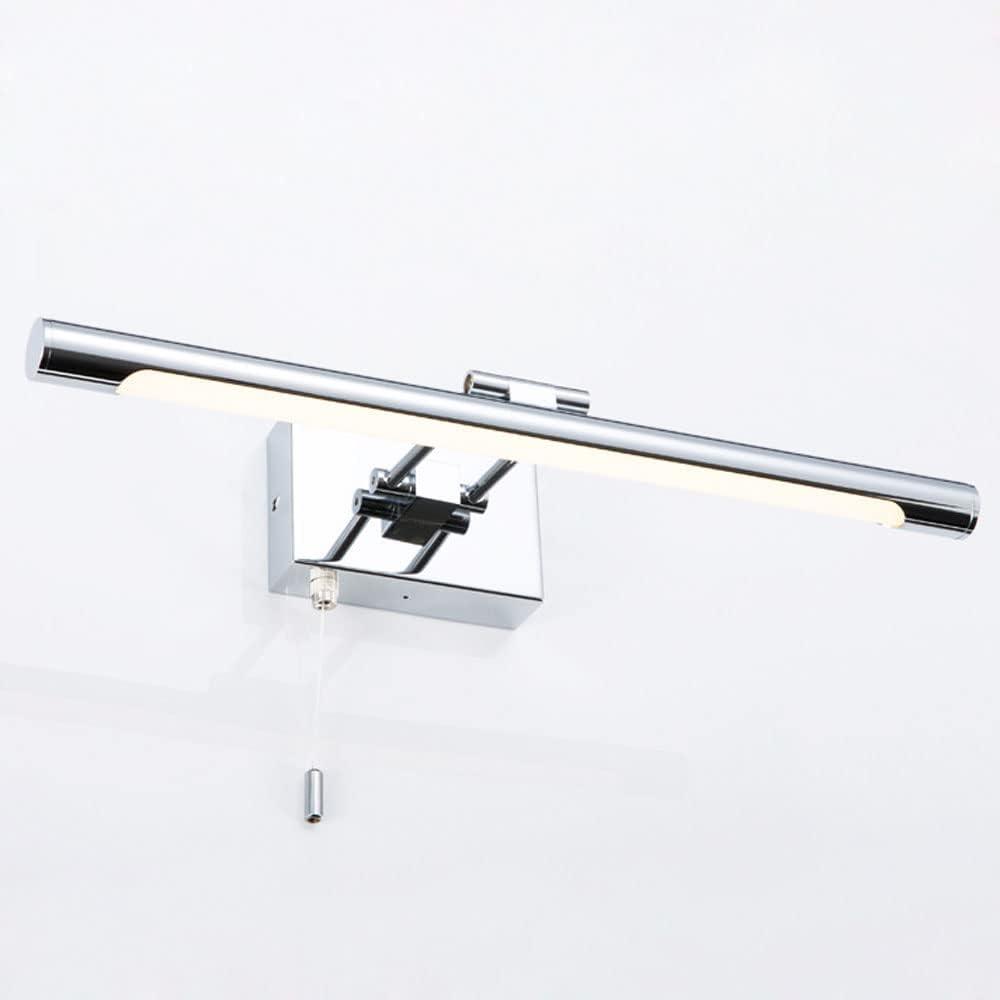 Bar LED Modern Bathroom Vanity Light 5W - Bathroom Lighting Fixture Over Mirror Lamp Chrome Finished Wall Sconces Make Up Vanity Light Fixtures with Pull Chain Switch On/Off, 13.77" 6000K