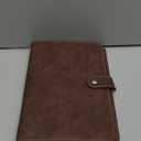 FYY A5 Binder Refillable Planner Notebook 6 Ring PU Leather Binder Journal with Pockets, Dividers, Refill Paper Dark Brown