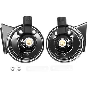 1 Set Car Horn 96610-2D100 Compatible with1995-2017 Accent Azera Creta Grand H200 H300 96610-22400 96610-27200 High/Low Tone Electric Snail Horns 12V Black Horn