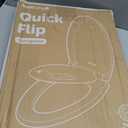 Jool Baby Quick Flip Toilet Seat with Built-in Potty & Splash Guard for Toddler Training, Slow Close (Elongated)
