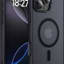 Superior Magnetic for iPhone 16 Pro Max Case, Compatible with MagSafe, [Upgraded Shockproof] Slim Translucent Matte Protective Phone Case Cover for 16 Pro Max 6.9", Matte Black