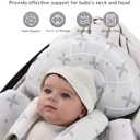 Infant Insert Compatible with 4moms Mamaroo Swing and Infant Carseat, Including 3 Replacement Balls, Reversible Newborn Insert for Baby Swing, Stroller, Bouncer, Soft Fabric - Gray