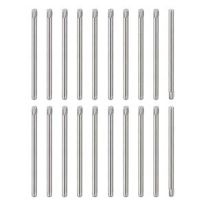 uxcell 1.5x30mm 304 Stainless Steel Dowel Pins, 20Pcs Knurled Head Flat Chamfered End Dowel Pin, Wood Bunk Bed Shelf Pegs Support Shelves Fasten Elements