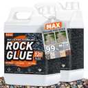 Rock Glue, 255OZ Mulch Glue for Landscaping, Fast-Dry Strong Pea Gravel Stabilizer Landscape, Non-Toxic Long-Lasting Dries-Clear Strong Pea Gravel Binder for Pebble, Pine Straw for Outdoor Gardens