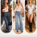 Bodysuits for Women, Tummy Control Full Body Shapewear, Seamless Deep V Neck Thong Body Suit