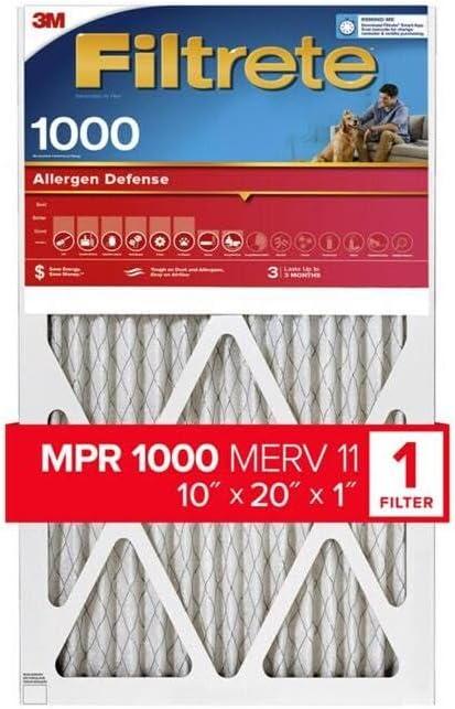 3M Micro Allergen Filter 10" x 20" x 1" (9807DC-6)