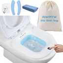 IRWPITW Sitz Bath, Electric Sitz Bath for Toilet Seat Hemorrhoids Postpartum Care Bowl, Sitz Baths Salts Tub for Women Men, Sits Bath Soak Pan, Butt Bath Basin, Portable, Water Spray Style, Blue