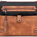 FADEON Large Crossbody Purses for Women Crossbody Bag, Designer Leather Cross Body Purses Multi Pocket Shoulder Bag