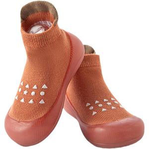 Baby Sock Shoes Boys Girls First Walking Infant Toddler Shoes Non Slip Lightweight Indoor Outdoor (Brown)