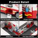 Ambulance Building Set, Emergency Rescue Vehicle Model Kit, Collectible Display Model for Adults & Teens 14+, Compatible with Lego Ambulance Set, 660 PCS