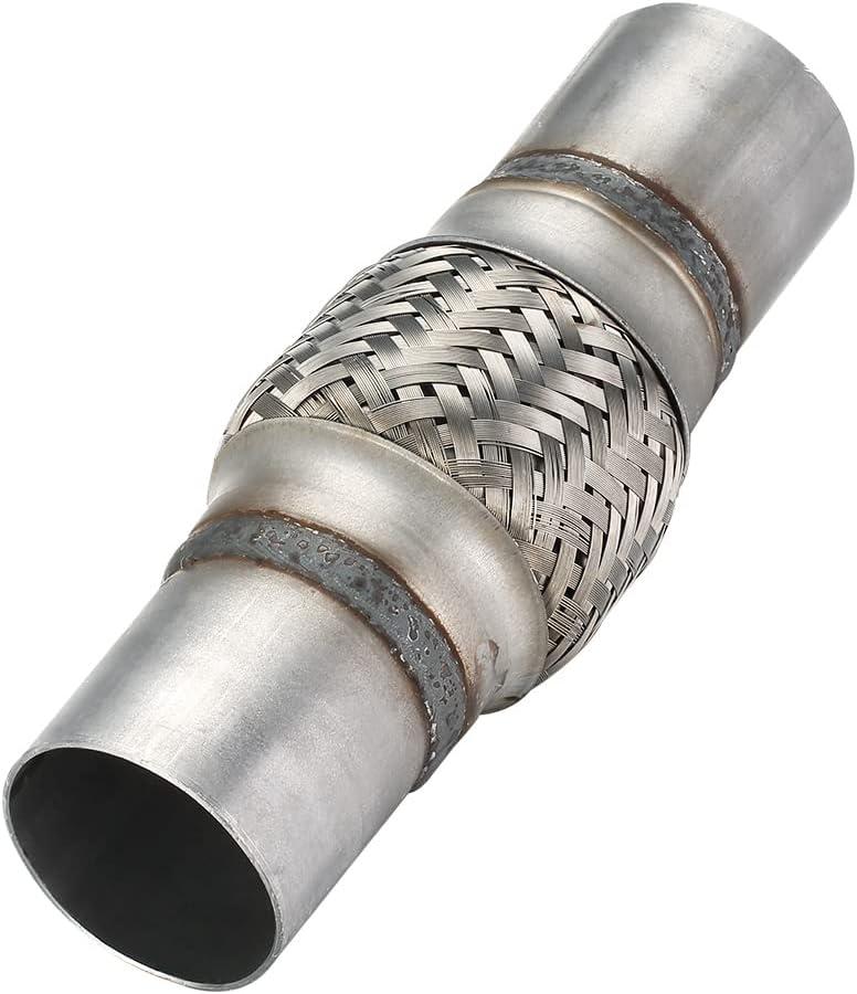 Exhaust Flex Pipe, 2''x 4''Stainless Steel Heavy Duty Exhaust Flex Pipe, Double Braid Exhaust Flex Tube, Overall Length 8''