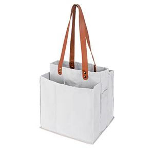 Alex Virtue Reusable Grocery Bags for Heavy Duty,Tote Bags Bulk,Foldable Shopping Bags,Utility Multipurpose Tote (White)