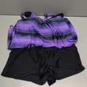 Aqua Eve Two Piece Women's Tankini Swimsuits Blouson Swim Tank Top with Shorts Modest Bathing Suits (Medium)