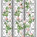 60'' H x 33.3'' W Metal Garden Trellis for Climbing Plants Outdoor - Rustproof Plant Support Privacy Screen - Heavy Duty Wall Trellis for Rose Clematis Flowers Vine