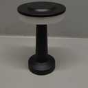 Cordless Metal Desk Lamp, Touch Sensor Control LED Table Lamp, 3 Color Stepless Dimmable Battery Powered Lamp for Living Room, Dorm, Home Office (Black)