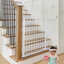 Amazon.com: COMOMY 36" Extra Tall Baby Gate for Stairs Doorways, Fits Openings 29.5" to 40.6" Wide, Auto Close Sturdy Safety Dog Gate for House, Pressure Mounted Easy Walk Through Pet Gate with Door, White : Baby