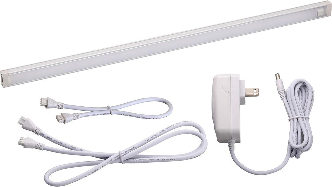 PureOptics LED Dimmable Linkable LED Shop Light with Motion Sensor and Magnetic Option, 10.5W, 780 Lumens, 18", Warm (LEDUC18-1WK), 18" 1-bar Kit
