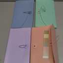 4 Pack Coupon Organizer with 13 Pocket | Plastic Travel-Friendly Accordion Receipt Holder 10” x5.5” Expanding Folder for Small Bill Business Cards Tax Item Ticket, Pastel Design