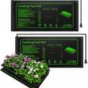 RooTrimmer 2 Pack Graphene Plant Heating Mat for 1020 Seedling Trays, 20W Waterproof Heating Pads for Seeds Germination and Microgreen Trays Thick and Reusable Gardening Gifts, 10×20"-2P
