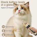 Cat Clippers for Matted Hair - Cordless & Quiet Pet Clippers for Cats with Long Hair, Low Noise Cat Shaver & Nail Grinder Kit for Grooming Small Dogs (Gold)