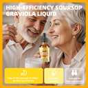 Soursop Graviola Leaf Extract Liquid Drop for Cell Support & Regeneration, Immune Boost, Relax, Liver and Sleep, Soursop Bitters Liquid, Herbal Goodness, Sugar/Gluten Free, Passion Fruit Flavor