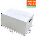 plastic storage bins with lids containers,38qt(15.8"x11.8"x11.8") 6pack,collapsible moving boxes with handles stackable storage bins,Double-layer hollow shock-absorbing material,white