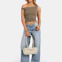 ATHMILE Womens Off The Shoulder Tops Summer Sleeveless Shirts Going Out Crop Tank Top Y2K T Corset Tube Fashion Outfits 2026 (Brown, S)