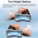 Sleep Apnea Pillow with Neck Pain & Snoring Relief -Orthopedic Cervical Pillow, Ergonomic Contour Memory Foam for Side, Back, Stomach Sleepers, Medium Firm (Blue, Queen Size)