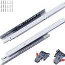 Undermount Drawer Slides 20 inch Full Extension with 3D Adjustment Clips, Soft Close Drawer Slides Undermount and Heavy Duty - 6 Pairs