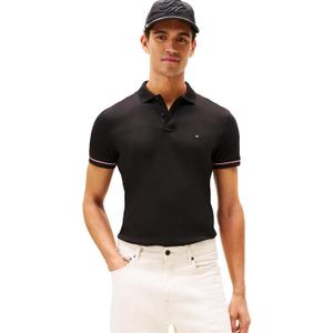 Tommy Hilfiger Mens Short Sleeve Casual Polo Shirts in Slim Fit with Liquid Cotton and Cuff Designs XL
