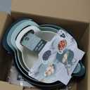 COOK WITH COLOR Nesting Plastic Mixing Bowl Set with Pour Spouts and Handles, Green, 4 Piece Non-Slip