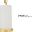 Ivilon Countertop Paper Towel Holder - Modern Bell End Minimalist Design - Color Gold Polished