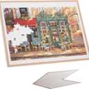 Jigsaw Puzzle Board for 1500 Pieces | Foldable Puzzle Board, 37" x 29.5" Felt Display Board