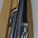 Double Curtain Rod for Windows 32"-75" 1 Inch Heavy Duty Decorative Drapery Rod with 5/8 Inch Adjustable Small Black Curtain Rods for Living Room Bedroom(32"-75")