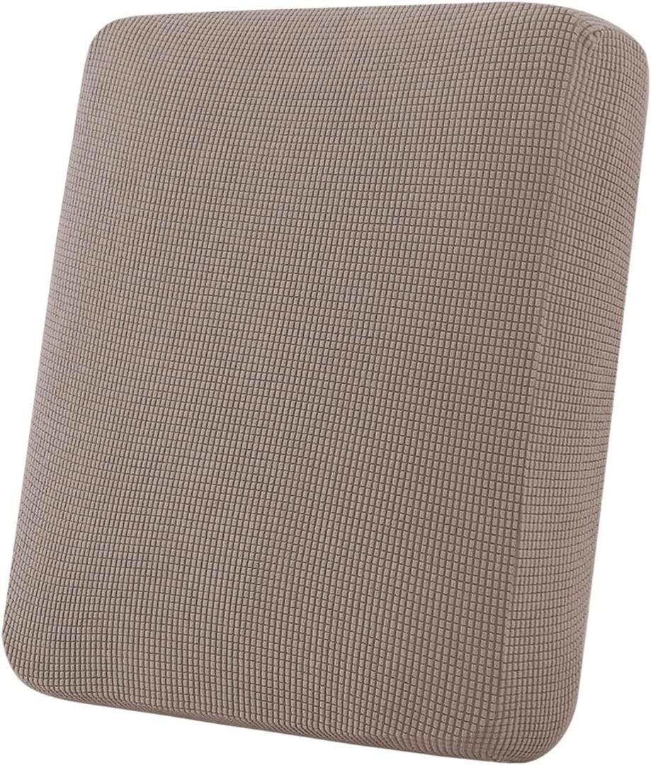 Flamingo P Super Stretch Couch Cushion Cover 1 Pack Individual Seat Slipcover with Elastic Bottom, Machine Washable Furniture Protector (1 Seat Cushion Cover, Taupe)