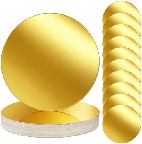 Cedilis 100PCS Disposable Gold Paper Charger Plate, 13" Round Gold Placemats for Elegant Table Decor, Perfect for Weddings, Holiday Parties, Receptions