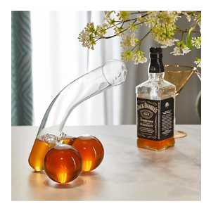 Decanter Set, Decanter -17oz - for Whiskey, Bar Glasses, Cocktail Glasses, Bachelorette Party, Funny Gifts