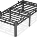 Twin Size Bed Frames 24 Inch Tall,Double Layer Heavy Duty Metal Platform | Easy Assembly,Noise Free,2in1 Base,4000lbs Capacity,6 Mattress Stoppers,Round Corner Legs,20"Storage Space,Headboard Holes