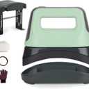 Gimify Heat Press 6.3"x3.4" Ceramic-Coated Heat Plate, 3 Heating Levels Hat Heat Press Curved with Safety Base & Auto-Off Feature, Portable for Sublimation, HTV, DTF & Infusible Ink Projects - Green