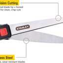 Stanley 8 Inch All-Purpose Ergonomic Scissor (SCI8EST-RED), Red/Black