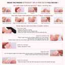 Valentines Press on Nails Long Fake Nails Almond Artificial Nail Pink Heart Love Designs Seeneey Cute Stick on Nail for Women 24pcs