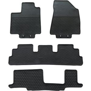 Car Floor Mats Custom Fit for 2022-2025 Nissan Pathfinder 8 Passenger/Infiniti QX60 7 Passenger Black Rubber Auto Liner Mats All Weather Protection Odorless