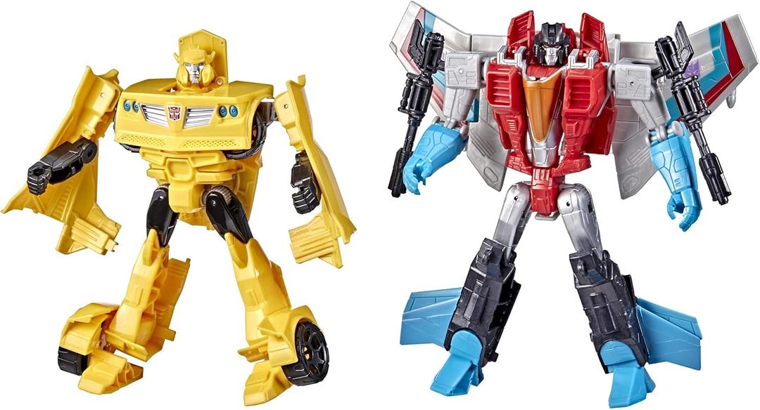 Transformers Toys Heroes and Villains Bumblebee and Starscream 2-Pack Action Figures - for Kids Ages 6 and Up, 7-inch 