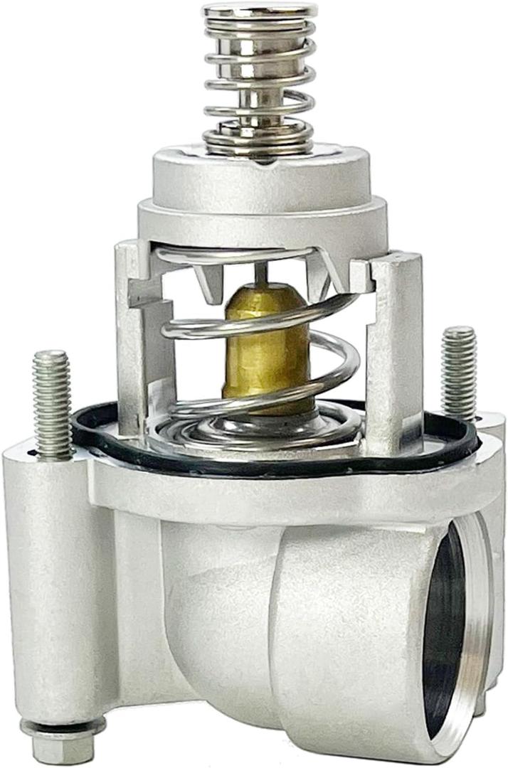 Aluminum Engine Coolant Thermostat Housing Assembly Compatible with 2017-2023 Buick Cadillac Chevy GMC Vehicles - LaCrosse Regal XT5 XT6 Blazer Acadia 3.6L, Replaces 12678780