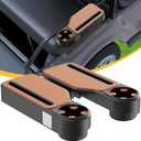 Upgraded Golf Cart Armrest with Cup Holder  Wide Comfort Pad, Universal Fit for EZGO, Club Car, Yamaha  Waterproof, Tool-Free Install, Fits 1" & 1.25" Square Tubes (Brown)