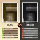 28x36 LED Bathroom Mirror, Lighted Bathroom Vanity Mirror with Stepless Dimmable, 3 Colors, Anti-Fog, Front and Back Lighted Mirror for Wall