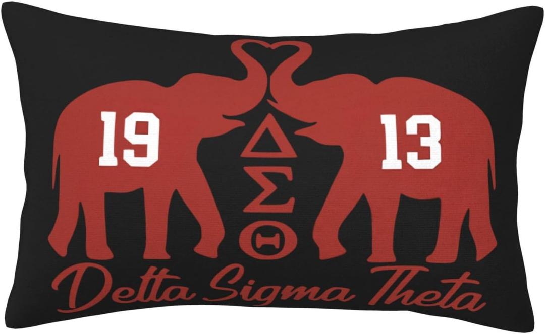 Sorority Gifts Throw Pillow Covers Decorative Pillow Case 20x30 Inch for Couch Bed Car Home Decor