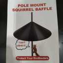 Squirrel Baffle for Bird Feeder Pole,Outdoor Pole Mount Squirrel Proof Guard Stopper- 19 Inch,1 Pack,Plastic