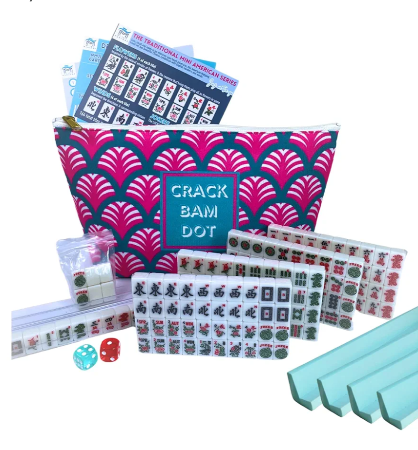Mini American Mahjong Set for Travel and Fun | Small Size (0.8"x0.5"x0.4") | Gift or On-The-Go Game. (Special Edition)