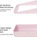 Sfozstra Open High-Sided Litter Box: Pink Medium Anti-Scatter Design - Self-Cleaning Sifting Tray - Low Tracking for Small Cats